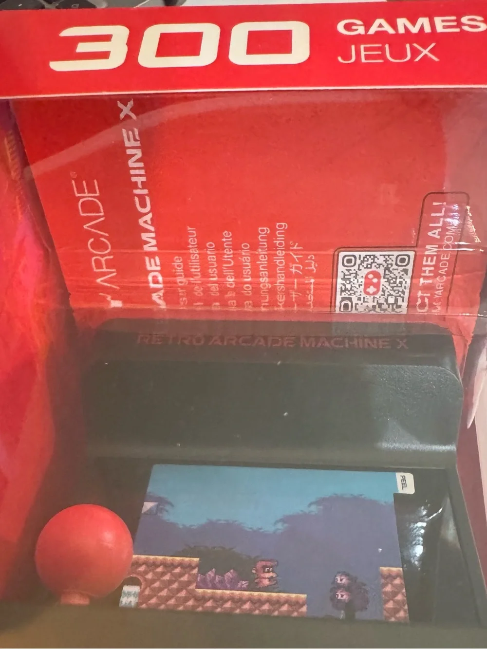 Arcade Retro Arcade Machine X Portable Gaming System - Black/Red